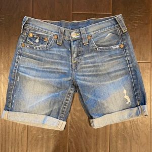 True Religion “Riley” Denim Jean Shorts